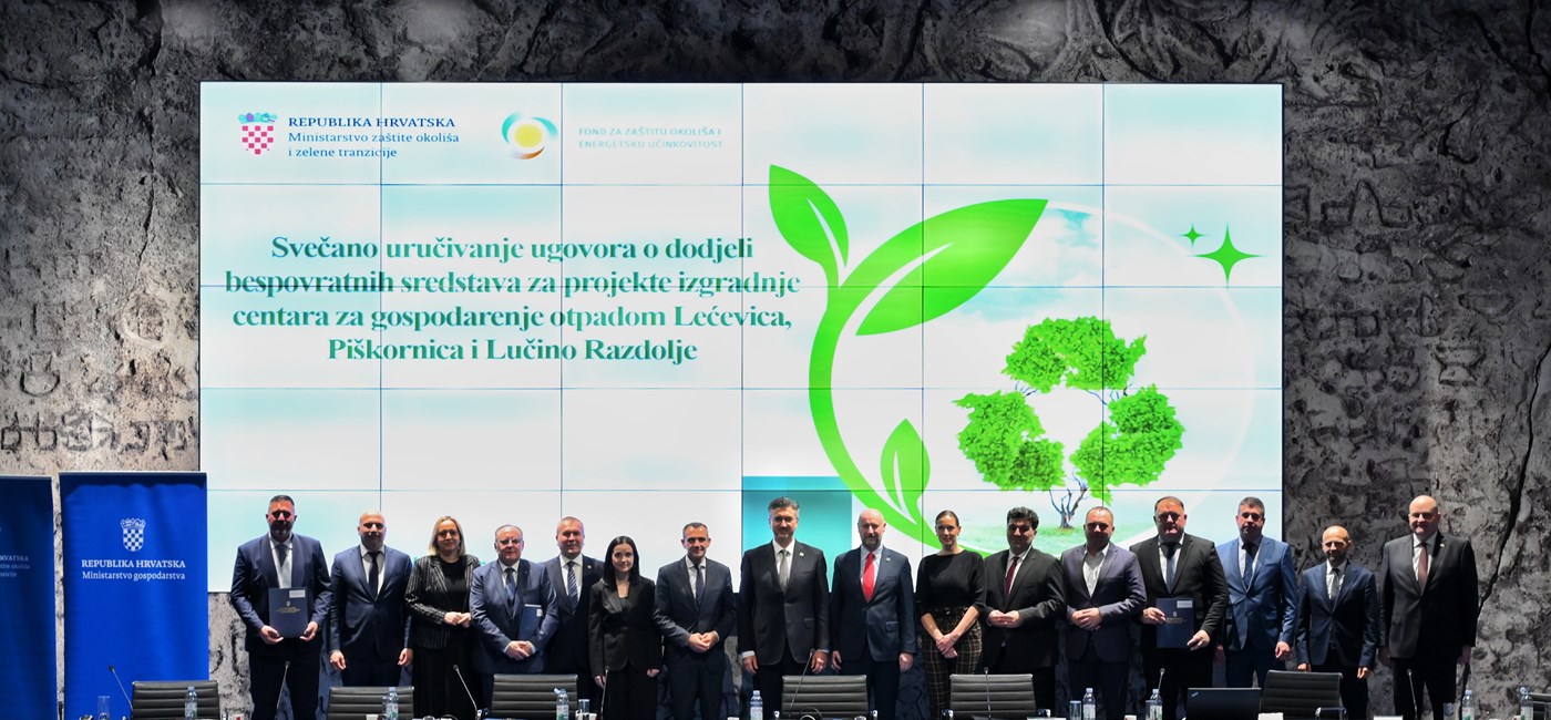 Za izgradnju tri centra za gospodarenje otpadom dodijeljeno 186 milijuna eura
